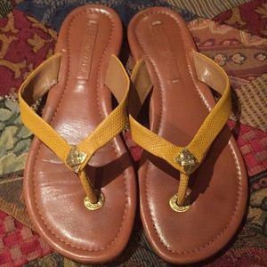 BCBGeneration Mustard Colored Sandals. Size 8